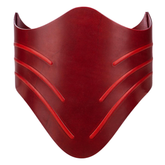 Maxkik Handcrafted Victorian Red Leather Overbust Corset Steel Boned Gothic Basque