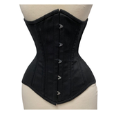 Maxkik Handcrafted Longline Underbust Steel Boned Corset Black Waist Training Shapewear