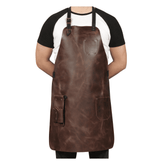 Maxkik Handmade Leather Workshop Apron Adjustable BBQ Woodworking Apron