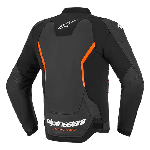 Alpinestars GP Force V2 Leather Jacket Black Red Sport Racing Motorcycle Jacket