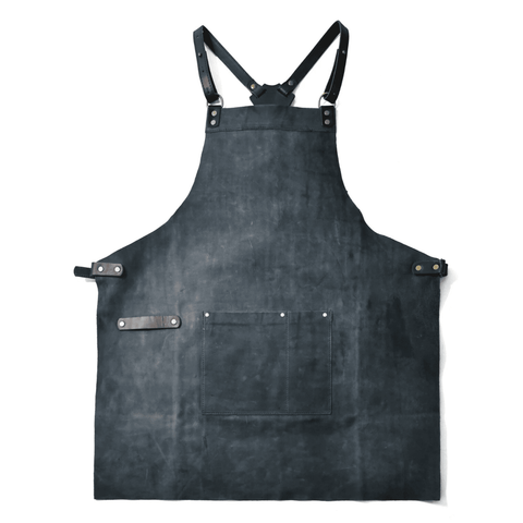Maxkik Handmade Leather Crossback Apron Adjustable Chef BBQ Work Apron