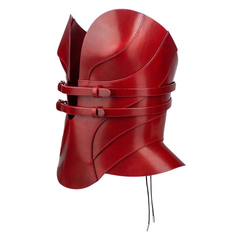 Maxkik Handmade Red Leather Overbust Corset Top Luxury Viking Gothic Bustier