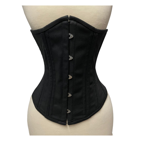 Maxkik Custom-Made Heavy Duty Underbust Steel Boned Corset Black Waist Training Shapewear