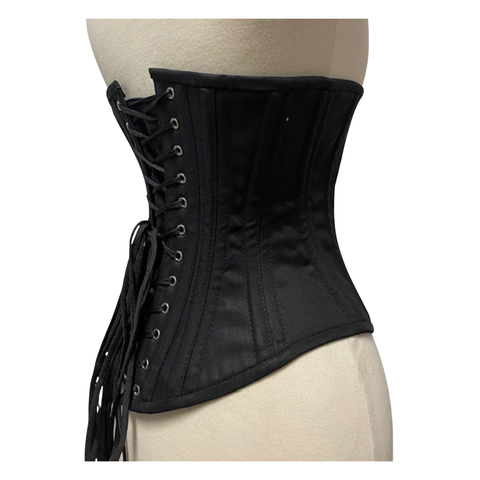 Maxkik Custom-Made Heavy Duty Underbust Steel Boned Corset Black Waist Training Shapewear