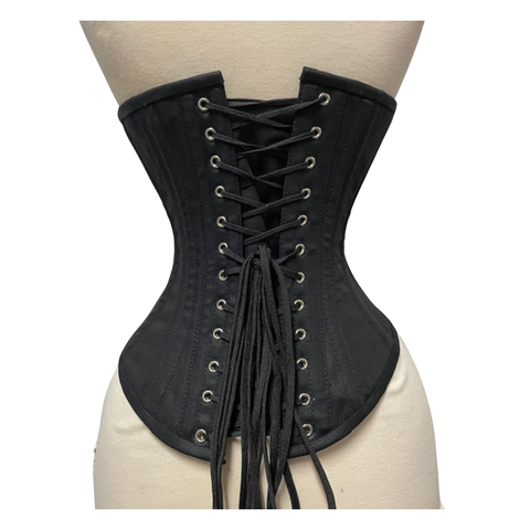 Maxkik Custom-Made Heavy Duty Underbust Steel Boned Corset Black Waist Training Shapewear