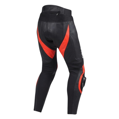 Kawasaki Leather Racing Pants Red Black Men’s Motorcycle Protective Biker Pants