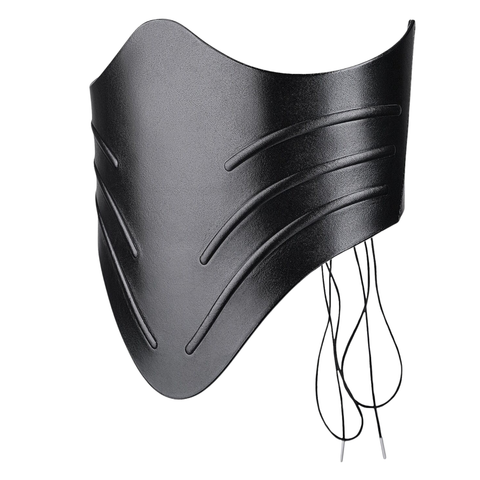 Maxkik Handcrafted Victorian Black Leather Overbust Corset Steel Boned Gothic Basque