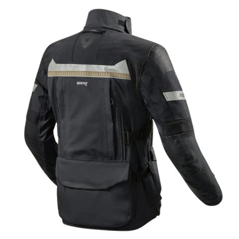 REV'IT! Dominator 3 GTX Jacket Black Waterproof Adventure Motorcycle Jacket