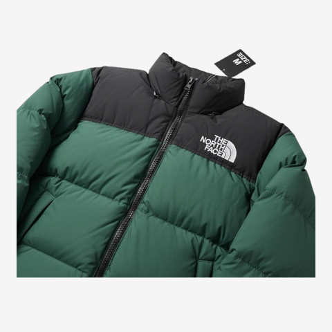 The North Face Nuptse 700 Puffer Jacket Green Black 1996 Retro Down Winter Coat