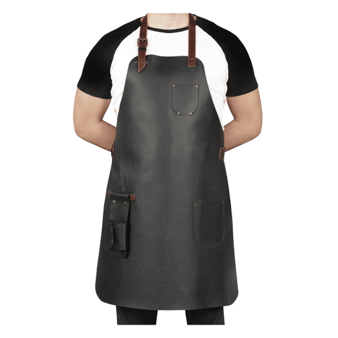 Maxkik Handmade Leather Workshop Apron Adjustable BBQ Woodworking Apron