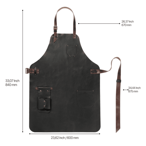 Maxkik Handmade Leather Workshop Apron Adjustable BBQ Woodworking Apron