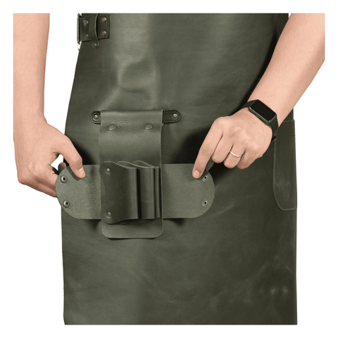 Maxkik Handmade Leather Workshop Apron Adjustable BBQ Woodworking Apron