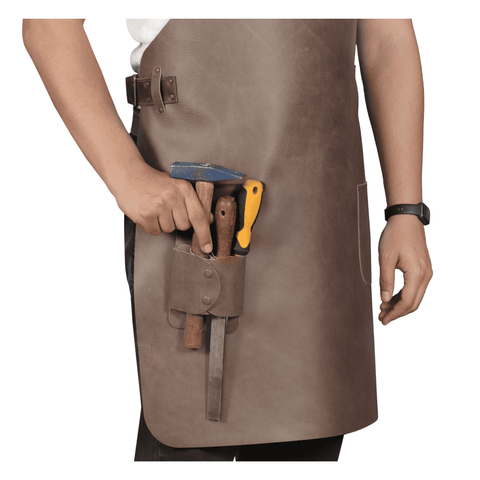 Maxkik Handmade Leather Workshop Apron Adjustable BBQ Woodworking Apron