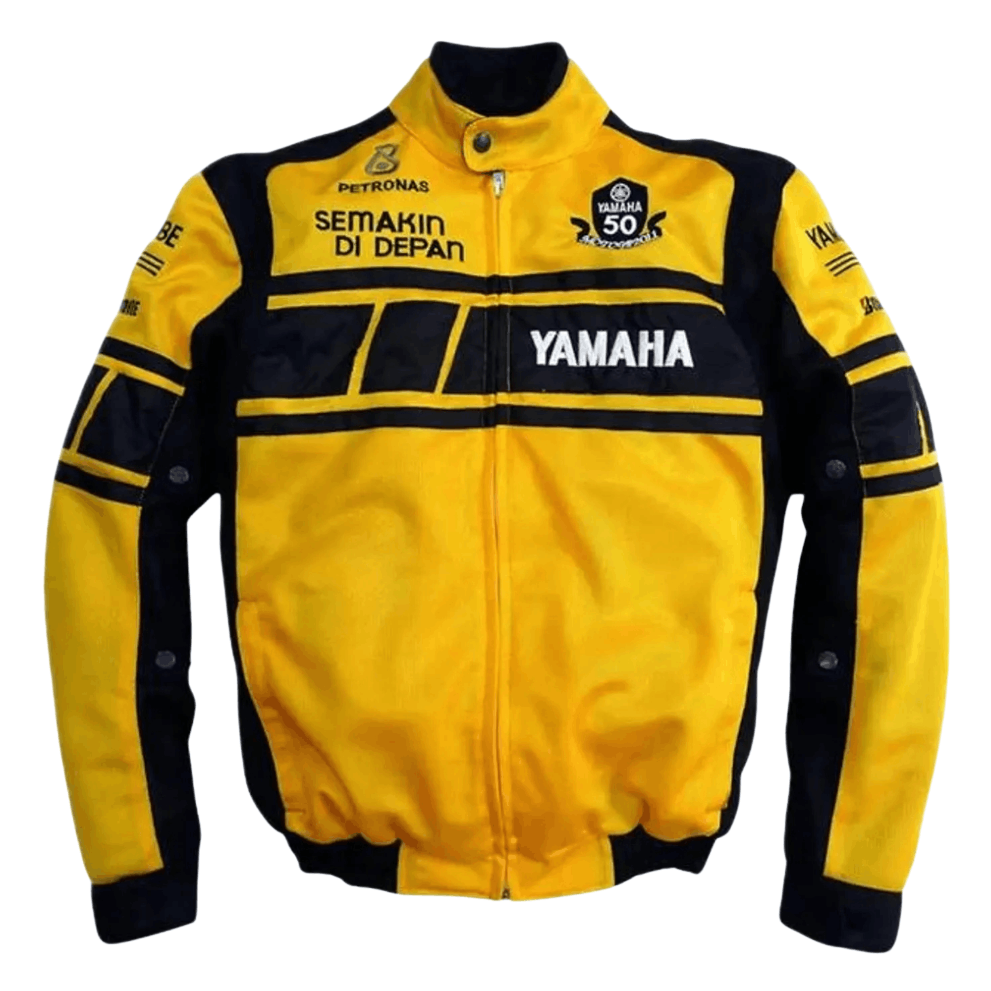 ジャケット・アウター YAMAHA RACING JACKET Handmade Yamaha Racing Jacket Yellow CE Certified Mesh Biker