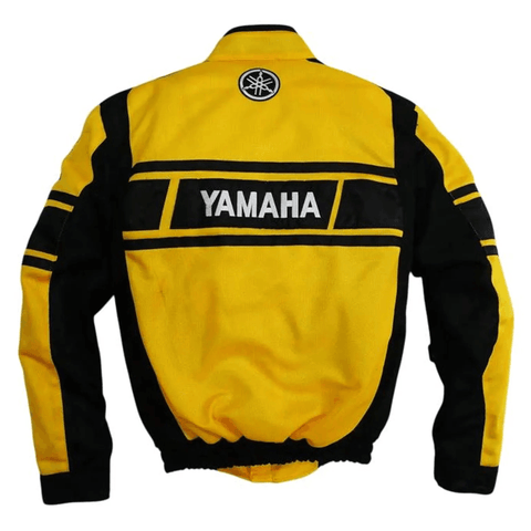 Handmade Men’s Yamaha Racing Jacket Yellow CE Certified Mesh Motorcycle Jacket