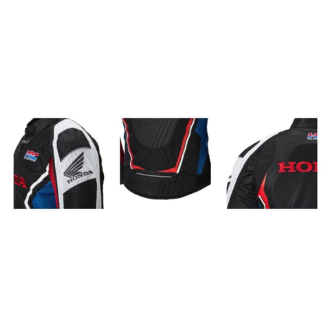 Honda HRC Racing Motorcycle Jacket Men’s Black Red Protective Riding Jacket
