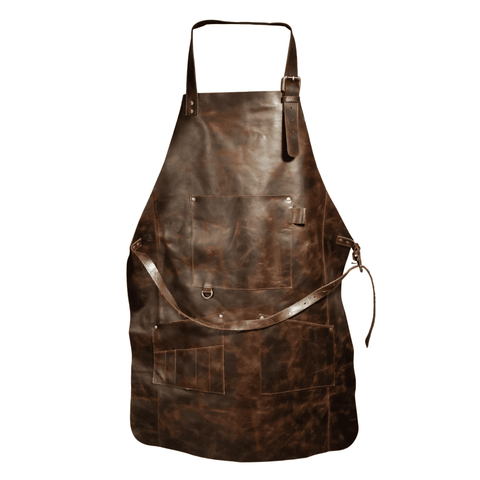 Maxkik Personalized Men's Leather Apron Full Grain Blacksmith BBQ Chef Apron