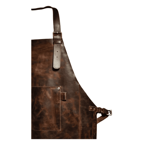 Maxkik Personalized Men's Leather Apron Full Grain Blacksmith BBQ Chef Apron